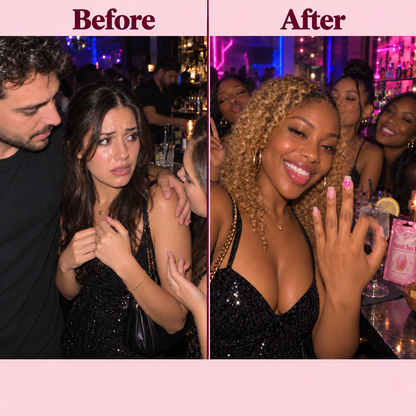 ManiCheck Before and After: illustrative nightlife scenarios.